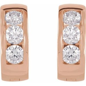 Lab-Grown Diamond Hinged Hoop Earrings