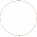 Ladies Natural Diamond Micro Bezel-Set Necklace (I1, Ghi) — 14K Rose Gold