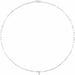 Ladies Natural Diamond Micro Bezel-Set Necklace (I1, Ghi) — 14K White Gold