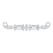 Ladies Natural Diamond Bar Necklace Center — Platinum
