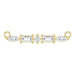 Ladies Natural Diamond Bar Necklace Center — 14K Yellow Gold