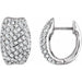 Ladies Natural Diamond Hoop Earrings (I1, GHI) — 14K White Gold