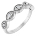 Ladies Natural Diamond Evil Eye Stackable Ring (I1, G-H) — Sterling Silver