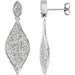 Ladies Natural Diamond Earrings — 14K White Gold
