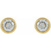 Lab-Grown Diamond Round Micro Bezel-Set Stud Earrings