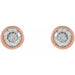 Lab-Grown Diamond Round Micro Bezel-Set Stud Earrings