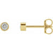 Lab-Grown Diamond Round Micro Bezel-Set Stud Earrings