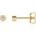 Lab-Grown Diamond Round Micro Bezel-Set Stud Earrings (Single Earring)