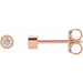 Lab-Grown Diamond Round Micro Bezel-Set Stud Earrings (Single Earring)
