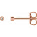 Ladies Natural Diamond Micro Bezel-Set Earrings — 14K Rose Gold