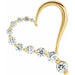 Ladies Journey Natural Diamond Heart Pendant — 14K Yellow Gold