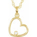 Ladies Natural Diamond Heart Necklace (I1, G-H) — 14K Yellow Gold