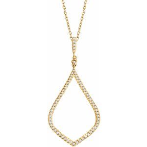 Ladies Natural Diamond Necklace (I1, H+) — 14K Yellow Gold