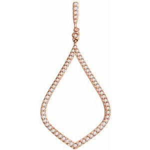 Ladies Natural Diamond Pendant (I1, H+) — 14K Rose Gold