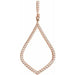 Ladies Natural Diamond Pendant (I1, H+) — 14K Rose Gold