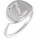 Ladies Natural Diamond Initial Z Signet Ring (I1, H+) — 14K White Gold