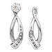 Ladies 14K White/ Natural Diamond Earring Jackets — 14K White Gold
