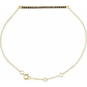 Ladies Natural Blue Sapphire Bracelet — 14K Yellow Gold