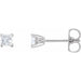 Ladies Natural Diamond Earrings (I1, G-H) — 14K White Gold