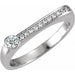 Ladies Natural Diamond Stackable Ring (I1, G-H) — Sterling Silver