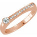 Ladies Natural Diamond Stackable Ring (I1, G-H) — 14K Rose Gold