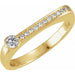 Ladies Natural White Sapphire Natural Diamond Stackable Ring (I1, G-H) — 14K Yellow Gold