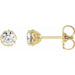 Ladies Natural Diamond Celtic-Inspired Earrings — 14K Yellow Gold