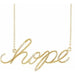 Ladies Natural Diamond "Hope" Phrase 16 1/2” Necklace (I1, G-H) — 14K Yellow Gold