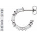 Ladies Natural Diamond 17.2 mm Hoop Earrings (SI2-I1, G-H) — Sterling Silver