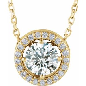 Ladies Natural Diamond Necklace (I1, G-H) — 14K Yellow Gold