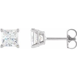 Ladies Natural Diamond Earrings — Platinum