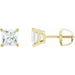 Ladies Natural Diamond Earrings — 14K Yellow Gold