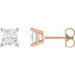 Ladies Natural Diamond Earrings — 14K Rose Gold