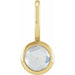 Ladies Rose-Cut Natural Diamond Charm/Pendant (Vs/Si1, Ghi) — 14K Yellow Gold