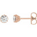 Ladies Natural Diamond Celtic-Inspired Earrings — 14K Rose Gold