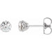 Ladies Natural Diamond Celtic-Inspired Earrings — 14K White Gold