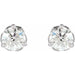 Lab-Grown Diamond Round 3-Prong Infinity-Inspired Stud Earrings