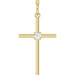 Ladies Natural Diamond Cross Pendant (I1, G-H) — 14K Yellow Gold
