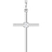 Ladies Natural Diamond Cross Pendant (I1, G-H) — Sterling Silver