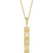 Ladies Natural Diamond XO Bar Necklace (I1, G-H) — 14K Yellow Gold