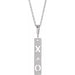 Ladies Natural Diamond XO Bar Necklace (Si2-Si3, G-H) — Platinum