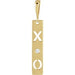Ladies Natural Diamond XO Bar Pendant (I1, G-H) — 14K Yellow Gold