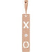 Ladies Natural Diamond XO Bar Pendant (I1, G-H) — 14K Rose Gold