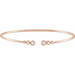 Ladies Natural Diamond Cuff Bracelet (I1, H+) — 14K Rose Gold