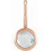 Ladies Rose-Cut Natural Diamond Charm/Pendant (Vs/Si1, Ghi) — 14K Rose Gold