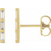 Ladies Natural Diamond Bar Earrings (Si2-Si3, Ghi) — 14K Yellow Gold
