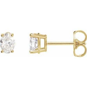 Ladies Natural Diamond Earrings (I1, G-H) — 14K Yellow Gold