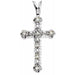 Ladies Natural Diamond Cross Pendant (Si1, G-H) — 14K White Gold