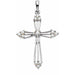 Ladies Natural Diamond Cross Pendant (Si1, G-H) — 14K White Gold
