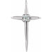 Ladies Natural Diamond Cross Pendant (Si1, G-H) — 14K White Gold